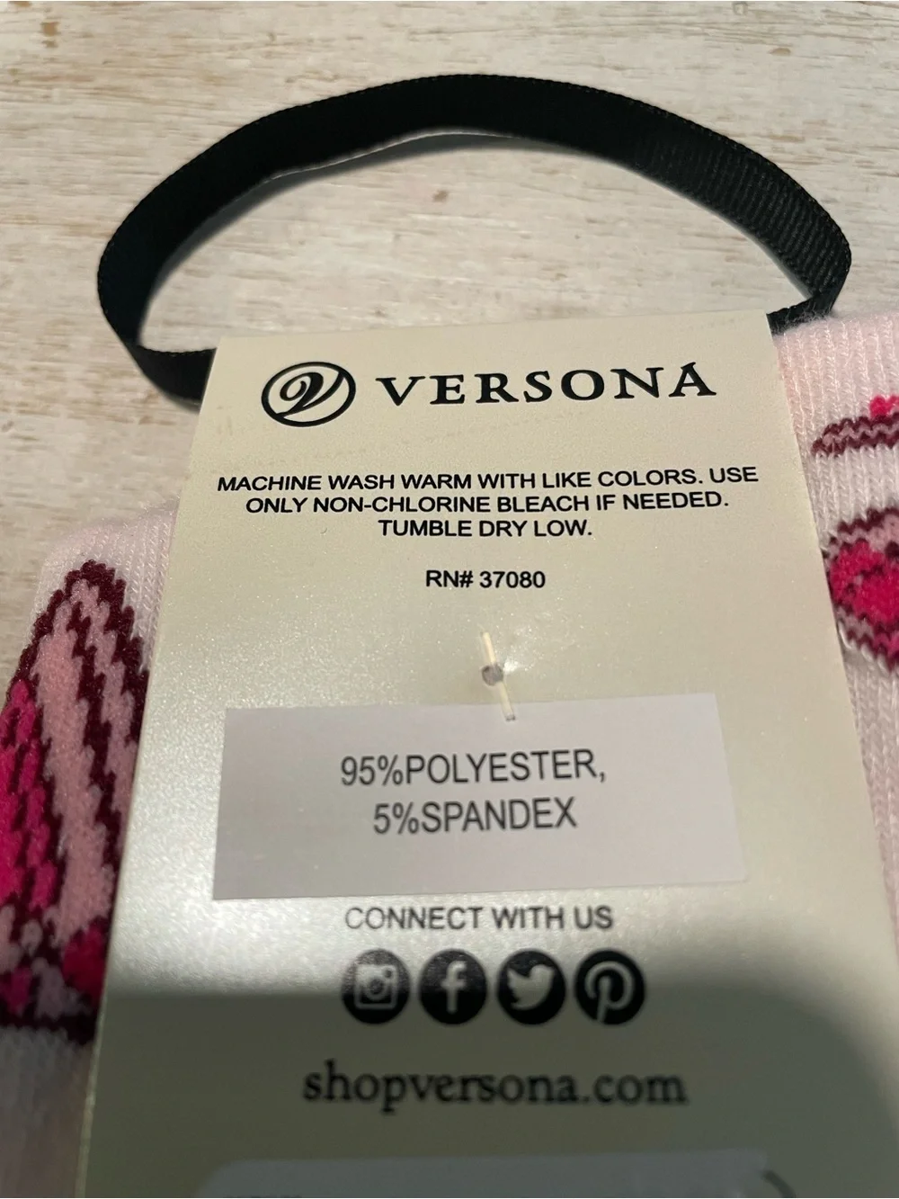 Versona Pink Martini Glass Socks